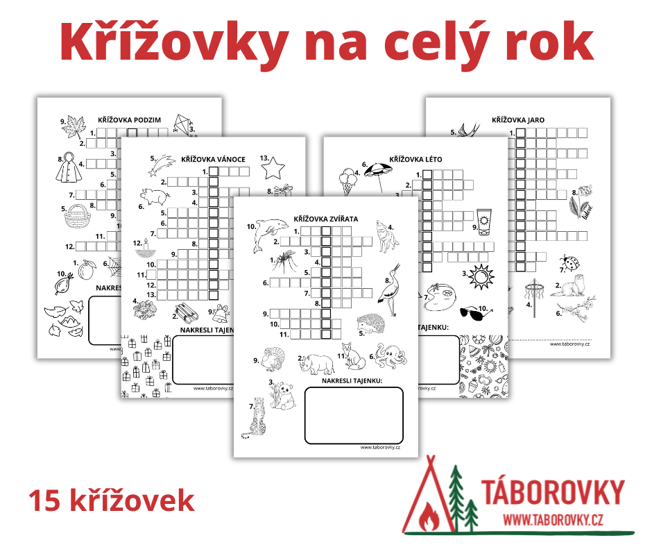 15 křížovek na celý rok pro děti 